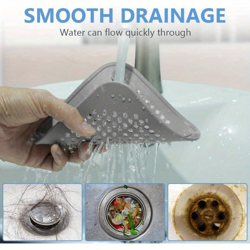 Siebora | Filtro di scarico in silicone con ventose per doccia e lavandino, set da 4
