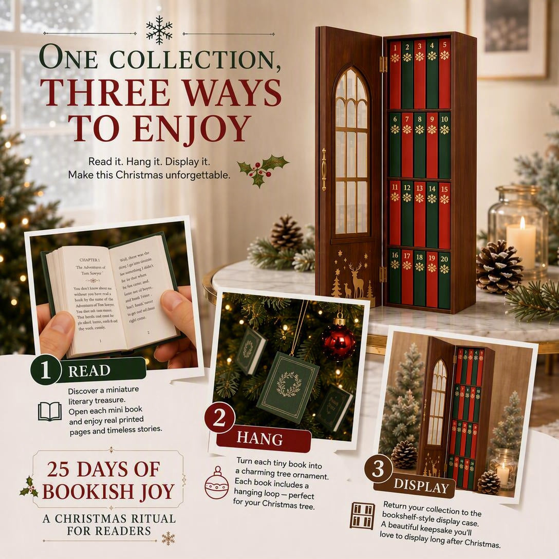 Librelo | Adventskalender mit 25 Mini-Büchern zum Aufhängen