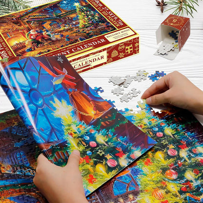 Piecora | Calendrier de l’Avent puzzle de 1008 pièces avec motif de Noël