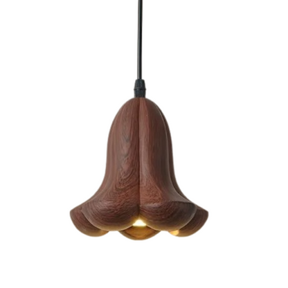 NordLume Lampada | Lampada a sospensione moderna in legno di noce marrone, stile scandinavo