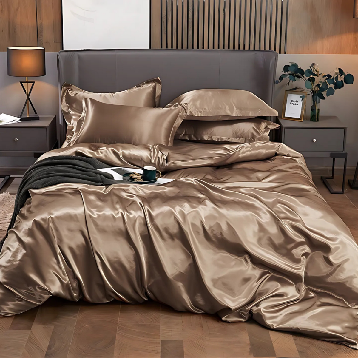 SilkÉvo | Set di biancheria da letto in seta di gelso, 25 momme, 4 pezzi