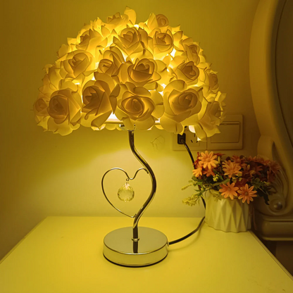 Celestria Valea | Lampada da tavolo LED romantica con paralume in tessuto