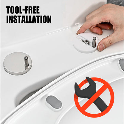 Montiva | Kit de fijación para asiento de inodoro con tacos y tapas de inox