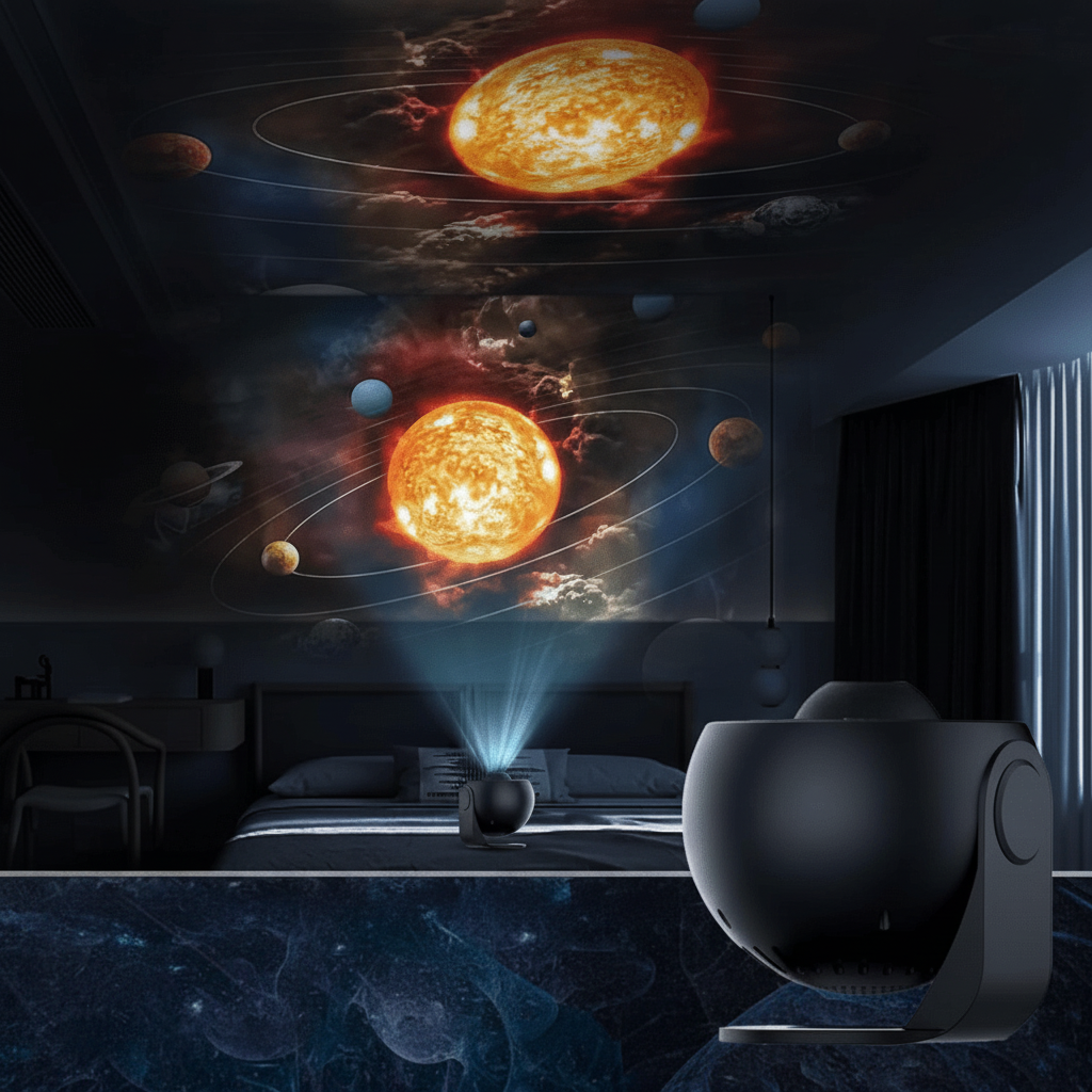 Stellavo | Sternenhimmel Projektor mit 13 Galaxie-Discs, Timer und Fokus