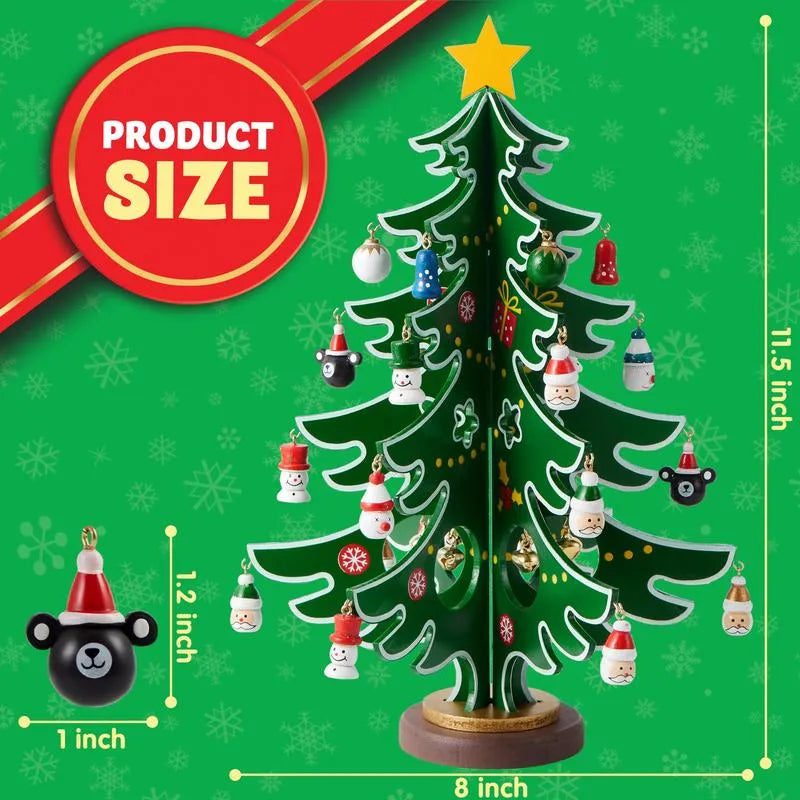 Wintavo | Children’s Christmas tree advent calendar with 24 hanging ornaments