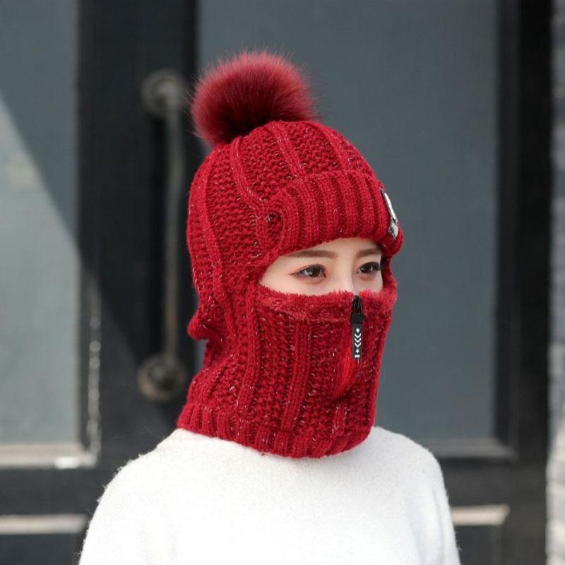 Mutzelo | Gorro de invierno de lana de punto grueso con protección para las orejas, elástico