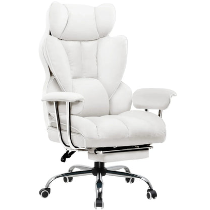 Valona – Ergonomic Fabric Gaming Chair with Footrest & Springy Seat Cushion