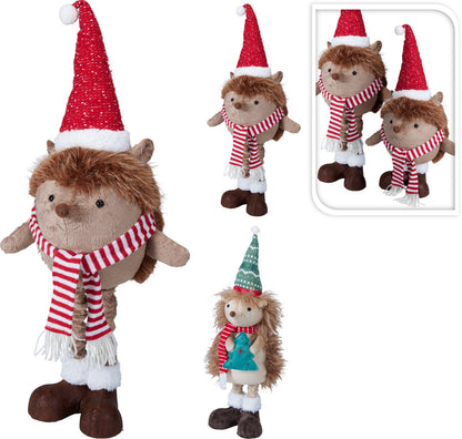 Pikkel | Erizo de peluche de pie para Navidad con patas extensibles, 45–75 cm