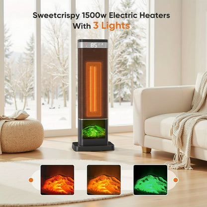 Warmira | Termoventilatore da 1500 W con telecomando, timer e protezione antiribaltamento