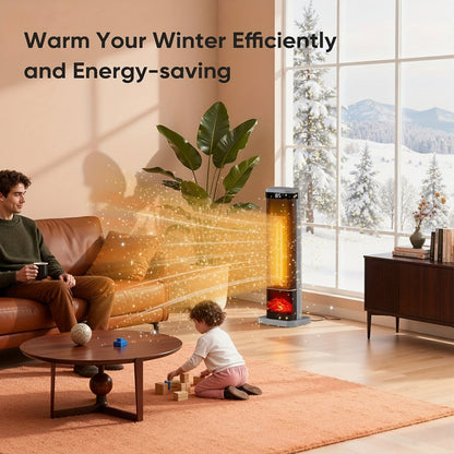 Warmira | Termoventilatore da 1500 W con telecomando, timer e protezione antiribaltamento