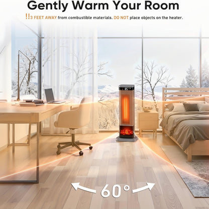 Warmira | Termoventilatore da 1500 W con telecomando, timer e protezione antiribaltamento
