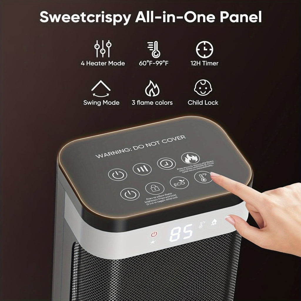 Warmira | Termoventilatore da 1500 W con telecomando, timer e protezione antiribaltamento
