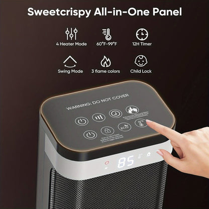 Warmira | Termoventilatore da 1500 W con telecomando, timer e protezione antiribaltamento