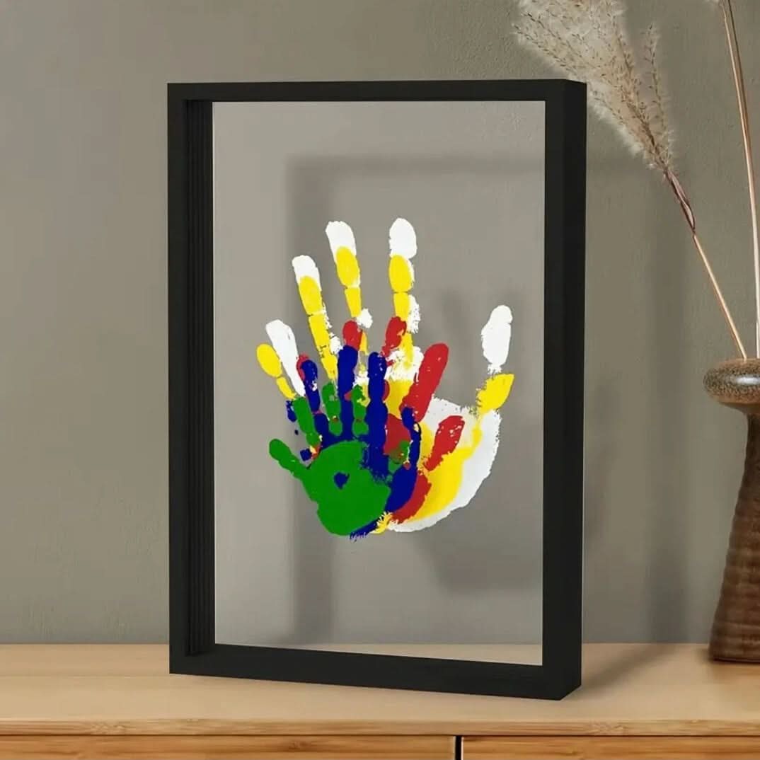 Spurella | Baby Abdruckset mit Ton und Holzrahmen für Hand und Fuß