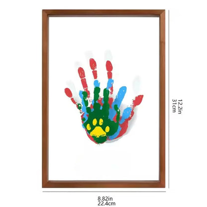 Spurella | Baby Abdruckset mit Ton und Holzrahmen für Hand und Fuß