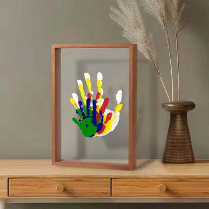 Spurella | Baby Abdruckset mit Ton und Holzrahmen für Hand und Fuß