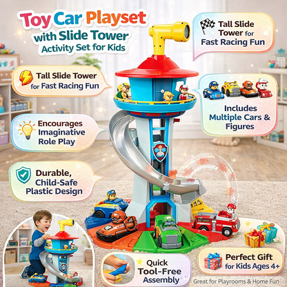 Abenteuerlicher Spielturm | Mehrstufiges Rutschturm-Set für Kinder 3