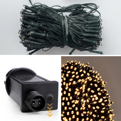 Glanzora | LED Lichterkette außen, IP65, 8 Leuchtmodi, 13 bis 103 m mit Netzstecker