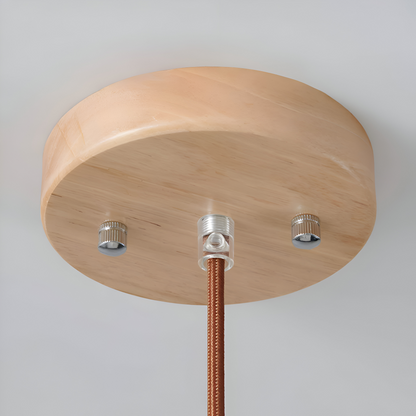 AkariLuxe Lampada a sospensione – Elegante lampada a sospensione in vetro bianco rigato in stile Japandi