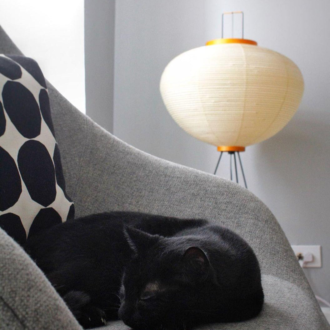 Lunora Haze | Lampadaire sculptural en papier de riz au style Japandi
