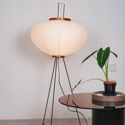 Lunora Haze | Lampadaire sculptural en papier de riz au style Japandi