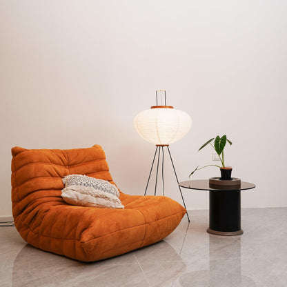 Lunora Haze | Lampadaire sculptural en papier de riz au style Japandi