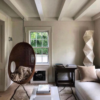 Lunora Haze | Lampadaire sculptural en papier de riz au style Japandi
