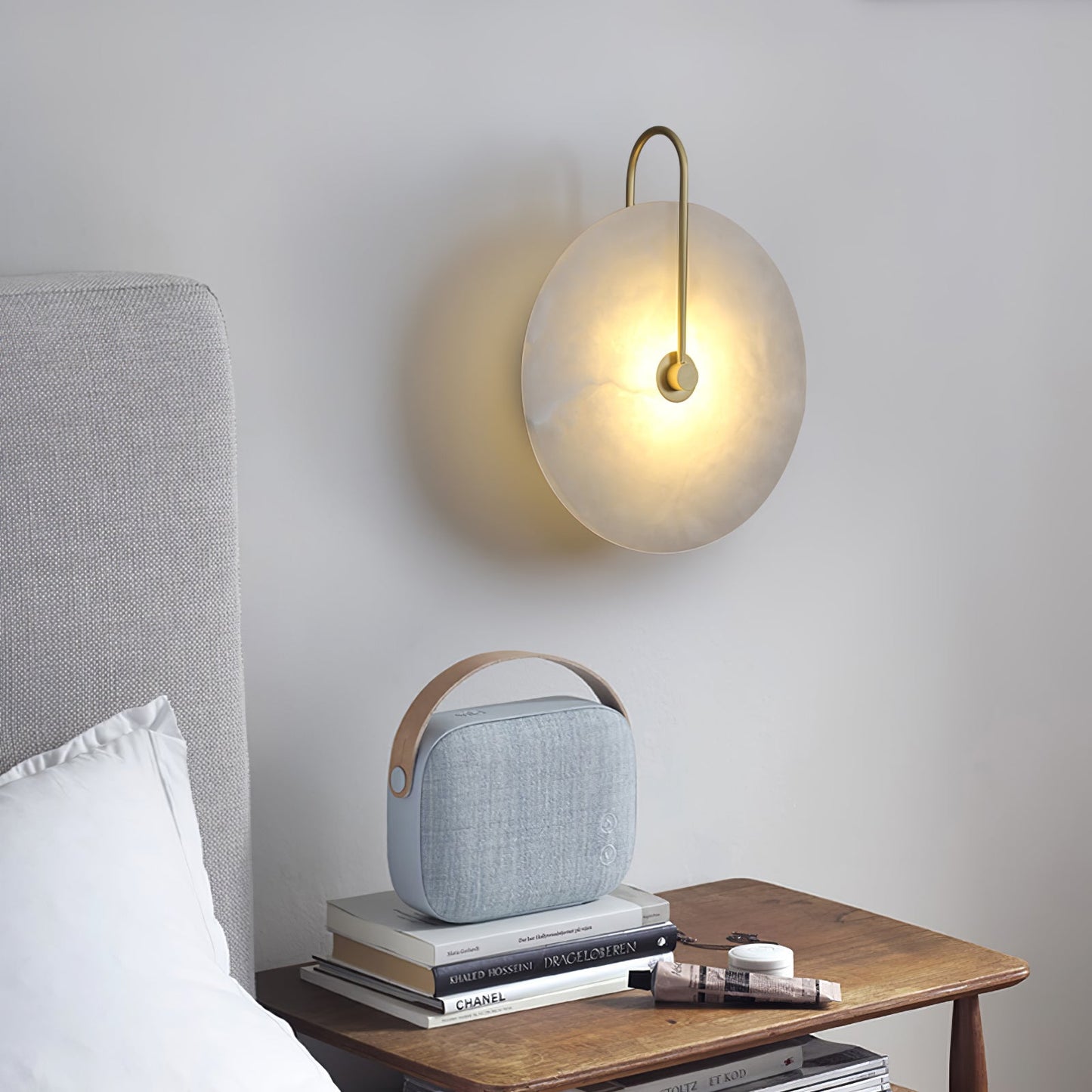 AlabasterBeam | Applique in alabastro | Illuminazione da parete LED lussuosa con luce calda per interni moderni e classici