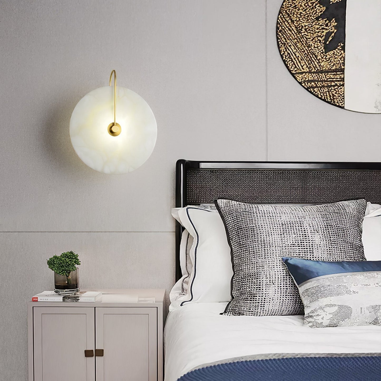 AlabasterBeam | Applique in alabastro | Illuminazione da parete LED lussuosa con luce calda per interni moderni e classici