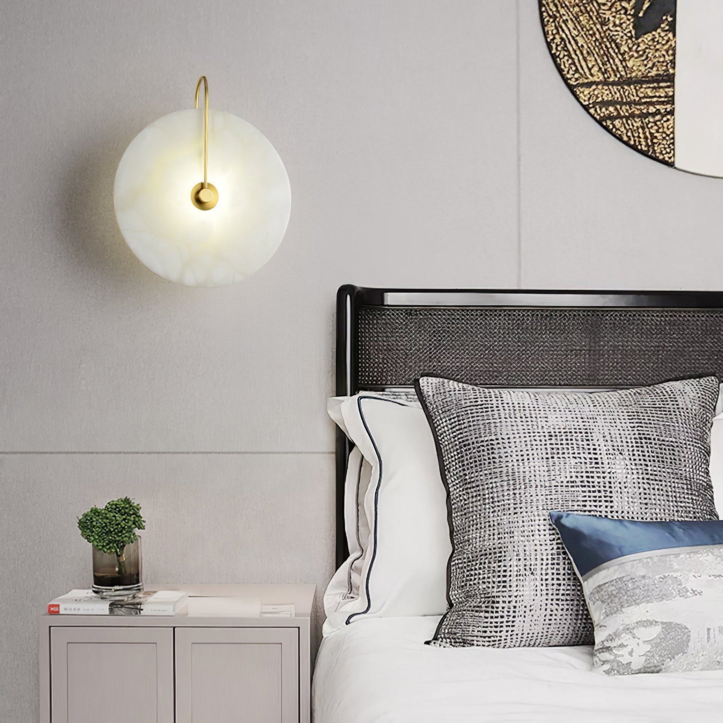 AlabasterBeam | Applique in alabastro | Illuminazione da parete LED lussuosa con luce calda per interni moderni e classici