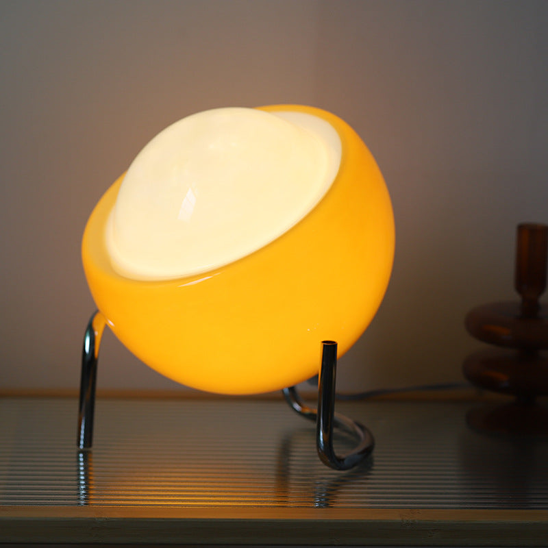 Bauvara Light | Lampada da tavolo LED in stile Bauhaus con paralume in vetro