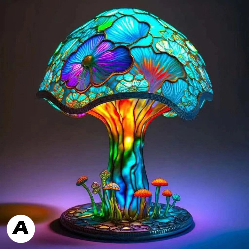 Fungelo | LED Pilzlampe aus Harz als dekorative Tischlampe