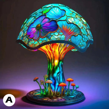 Fungelo | LED Pilzlampe aus Harz als dekorative Tischlampe