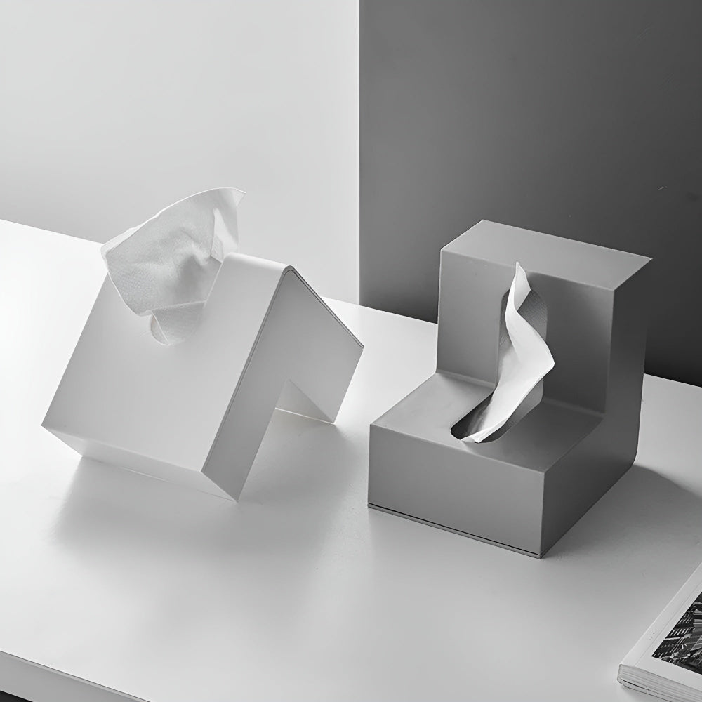 AngleEase – Modern L-Shaped Tissue Holder | Square Storage Box for Tissues