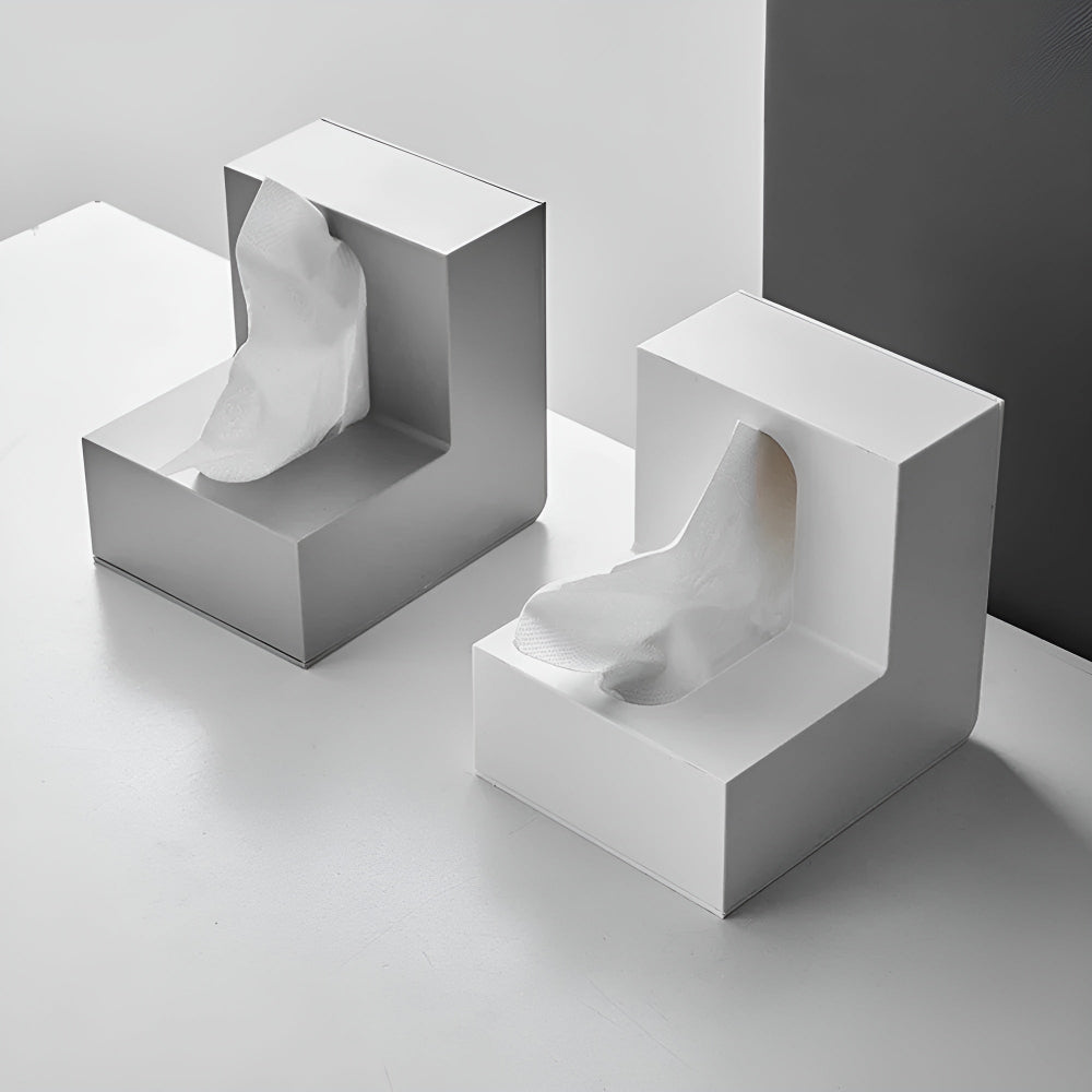 AngleEase – Modern L-Shaped Tissue Holder | Square Storage Box for Tissues