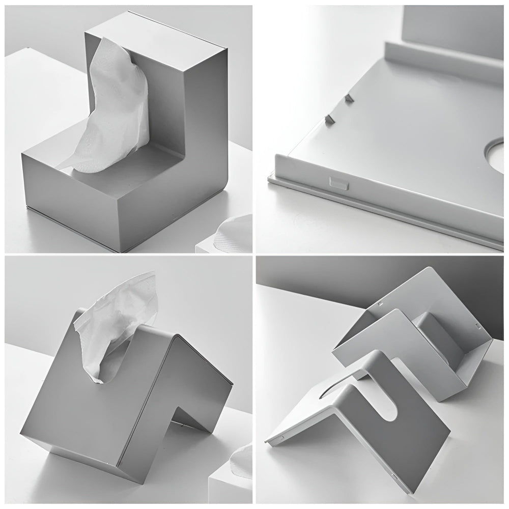 AngleEase – Modern L-Shaped Tissue Holder | Square Storage Box for Tissues