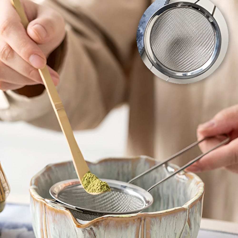 Set Matcha 8 pezzi | Ciotola in ceramica fatta a mano 550 ml | Con accessori in bambù