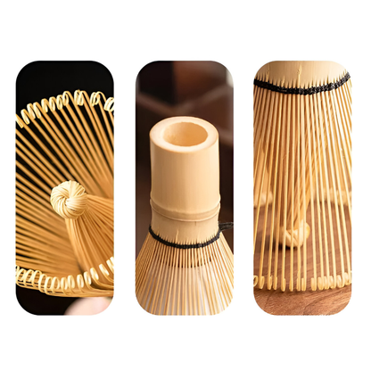 Set Matcha 8 pezzi | Ciotola in ceramica fatta a mano 550 ml | Con accessori in bambù