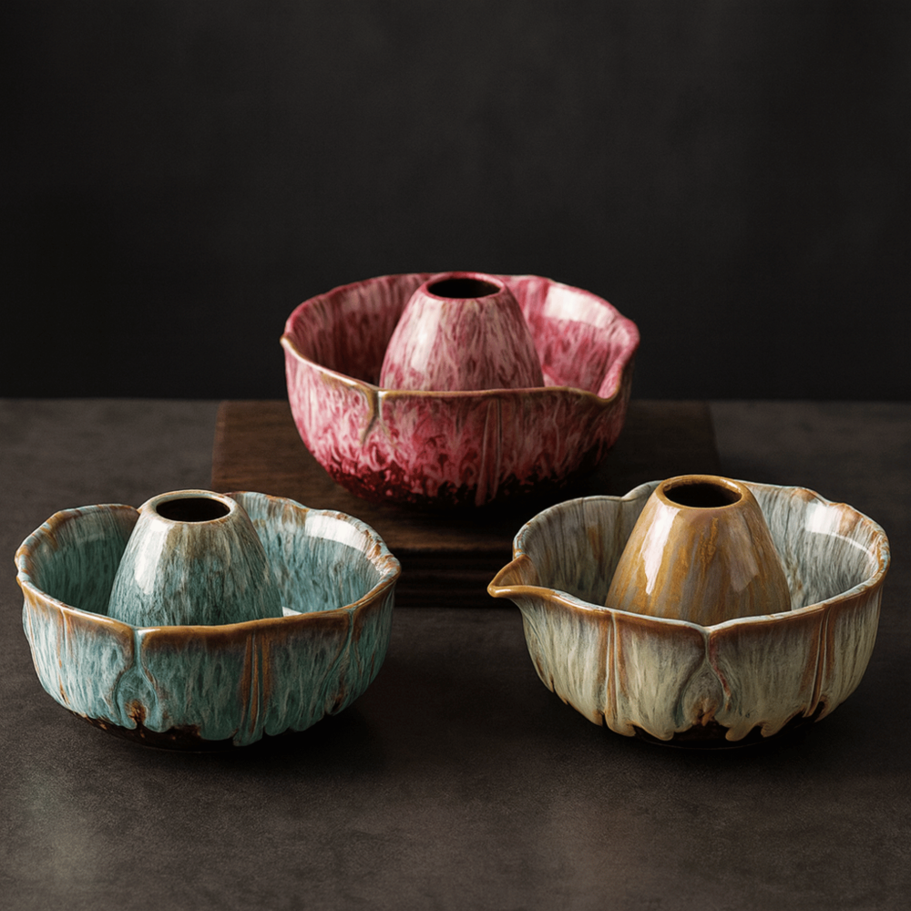 Set Matcha 8 pezzi | Ciotola in ceramica fatta a mano 550 ml | Con accessori in bambù