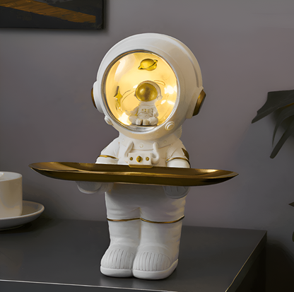 AstroTray – Vassoio decorativo astronauta in resina | Ciotola moderna per chiavi e accessori