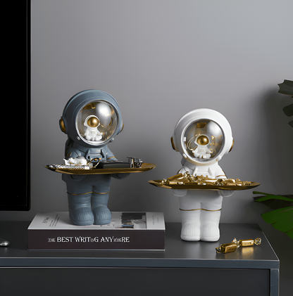 AstroTray – Vassoio decorativo astronauta in resina | Ciotola moderna per chiavi e accessori