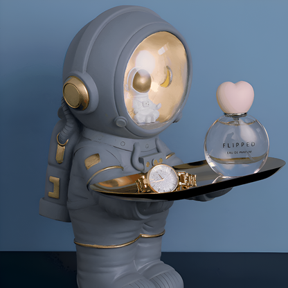 AstroTray – Vassoio decorativo astronauta in resina | Ciotola moderna per chiavi e accessori