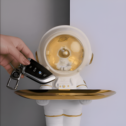 AstroTray – Vassoio decorativo astronauta in resina | Ciotola moderna per chiavi e accessori
