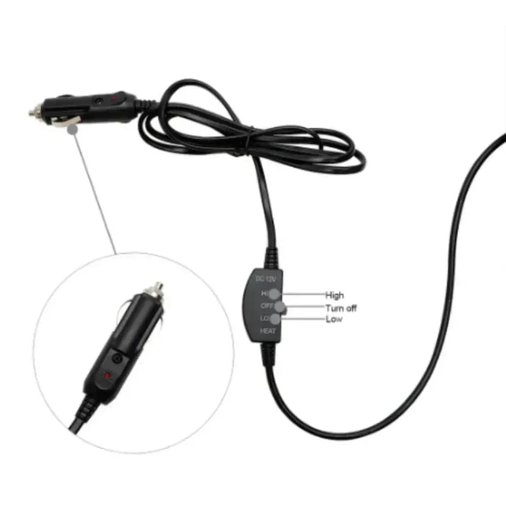 Hitzana | Beheizter Autositzbezug für die Rückbank, 12V, regelbar, 48 x 130 cm
