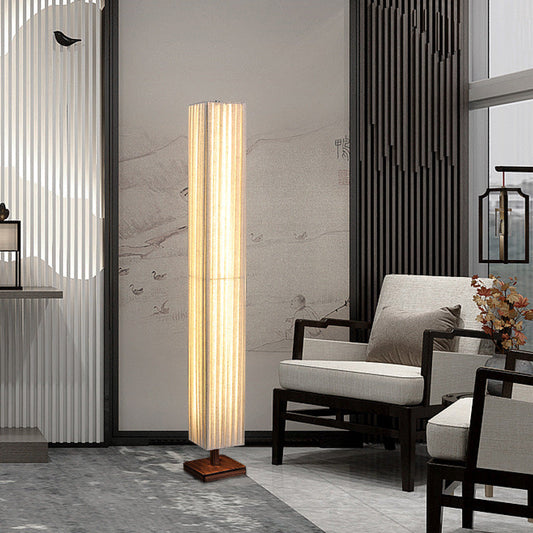 ZenLight | Japandi Walnuss Stehleuchte | Natürliches Holzdesign & Warmes LED-Ambiente für Wohnräume