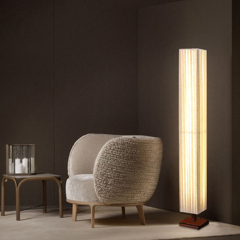 ZenLight | Lampada da terra Japandi in noce | Design in legno naturale e atmosfera LED calda per ambienti abitativi