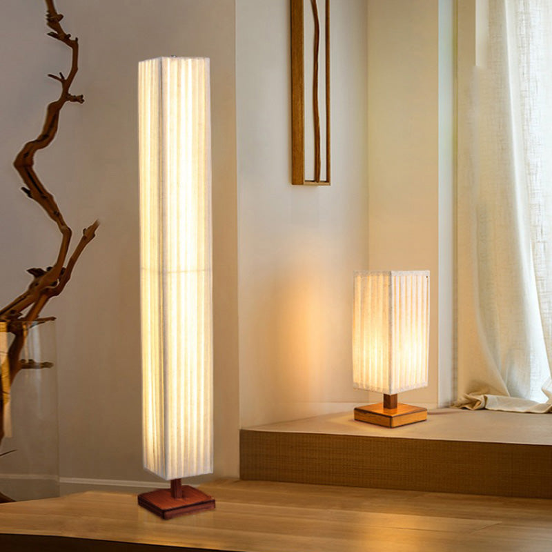 ZenLight | Lampada da terra Japandi in noce | Design in legno naturale e atmosfera LED calda per ambienti abitativi