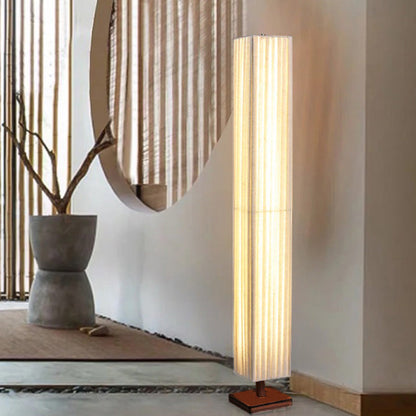 ZenLight | Lampada da terra Japandi in noce | Design in legno naturale e atmosfera LED calda per ambienti abitativi