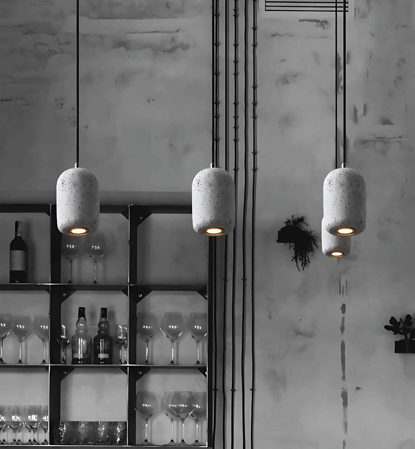 Kiva Cast | lampada a sospensione in cemento dal design industriale con tecnologia LED