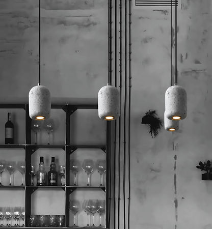 Kiva Cast | lampada a sospensione in cemento dal design industriale con tecnologia LED